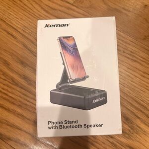 Phone stand with Bluetooth speaker